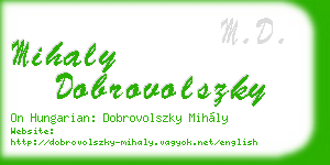 mihaly dobrovolszky business card